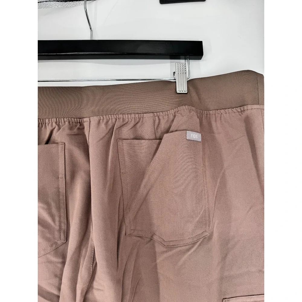 FIGS Scrub Set Womens 4XL Catarina One Pocket Top Zamora Joggers Pants 3XL Brown